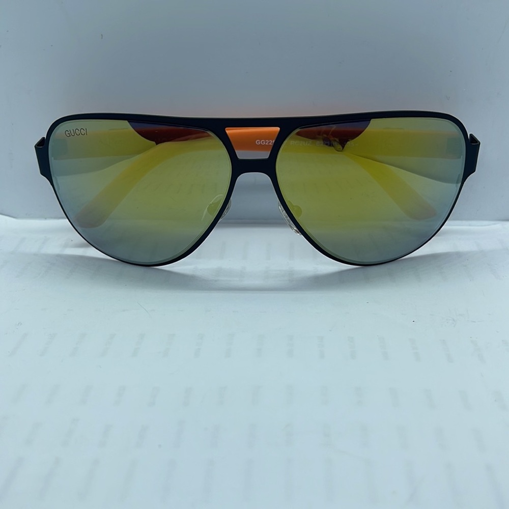 Brand new Gucci Sunglass Unisex GG2252/s Black with Orange Mirror lenses - Picture 3 of 8